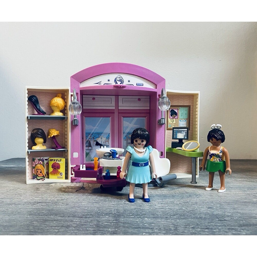 Playmobil Hair Salon Beauty Salon Play Set 2 Figures Incomplete